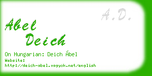 abel deich business card